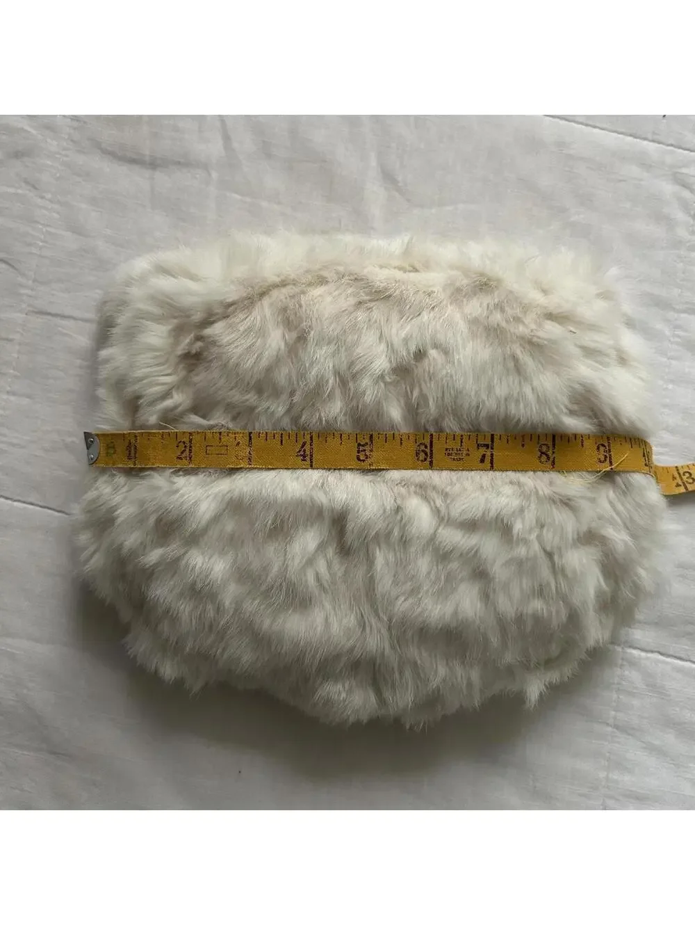 White Real Fur Muff Hand Warmer Lolita Winter Japan One Size